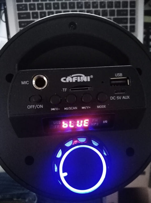 PARLANTE CAFINI RECARGABLE CON LUCES BLUETOOH MOD CN-S4985FM-BT