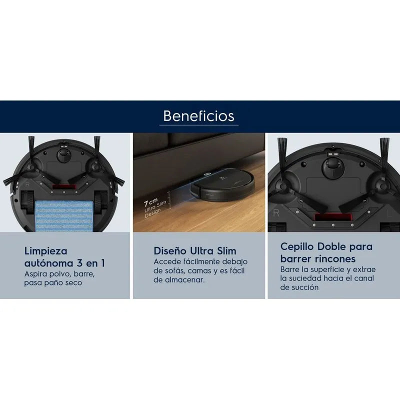 Aspiradora Robot Trapeadora Base De Carga Automatica Agua B16SE