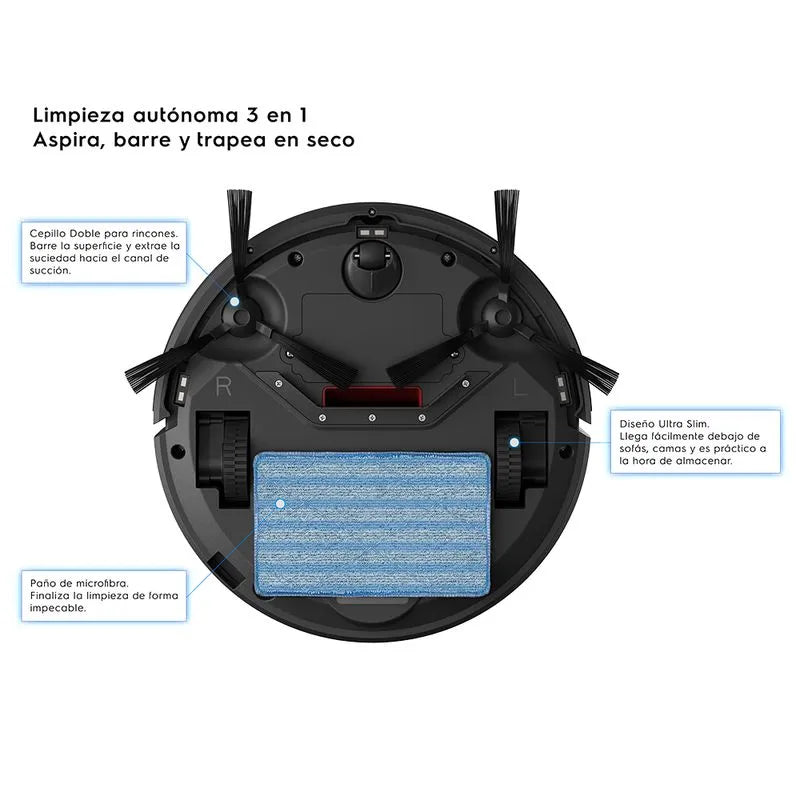 Aspiradora Robot Trapeadora Base De Carga Automatica Agua B16SE
