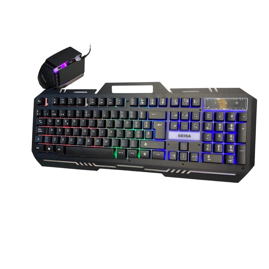 Kit Teclado Mouse Sei Gamer Retroiluminado RGB MODELO DN-K77
