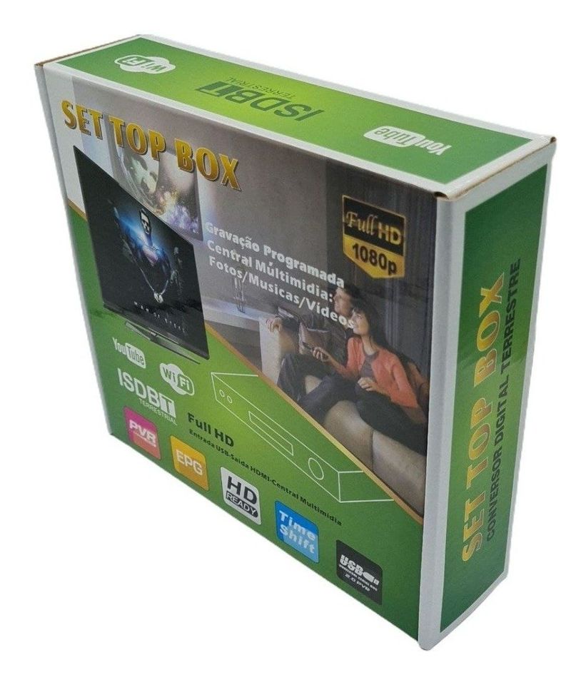 Sintonizador Decodificador Tv Digital Hd 1080p Tdt Isdbt ISDBT
