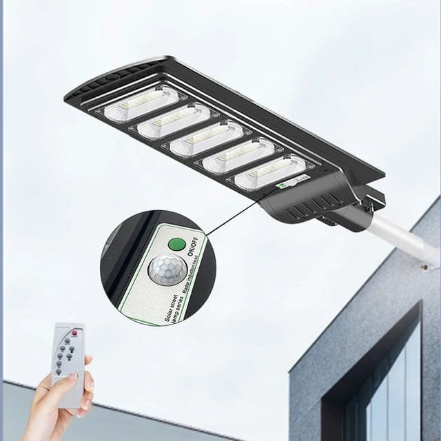 Luminaria Solar Led 200w Soporte Ctrl Remoto Luz Fija