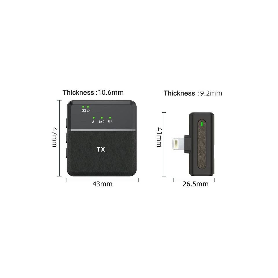 Micrófono Inalambrico Solapa Lightning Sx8 portátil Recargable TIPO C