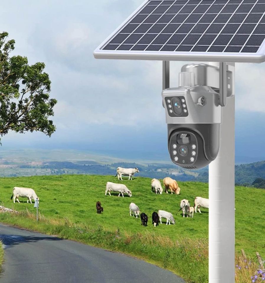 Cámara de seguridad Doble Lente con Panel Solar VCS09 LANTUN