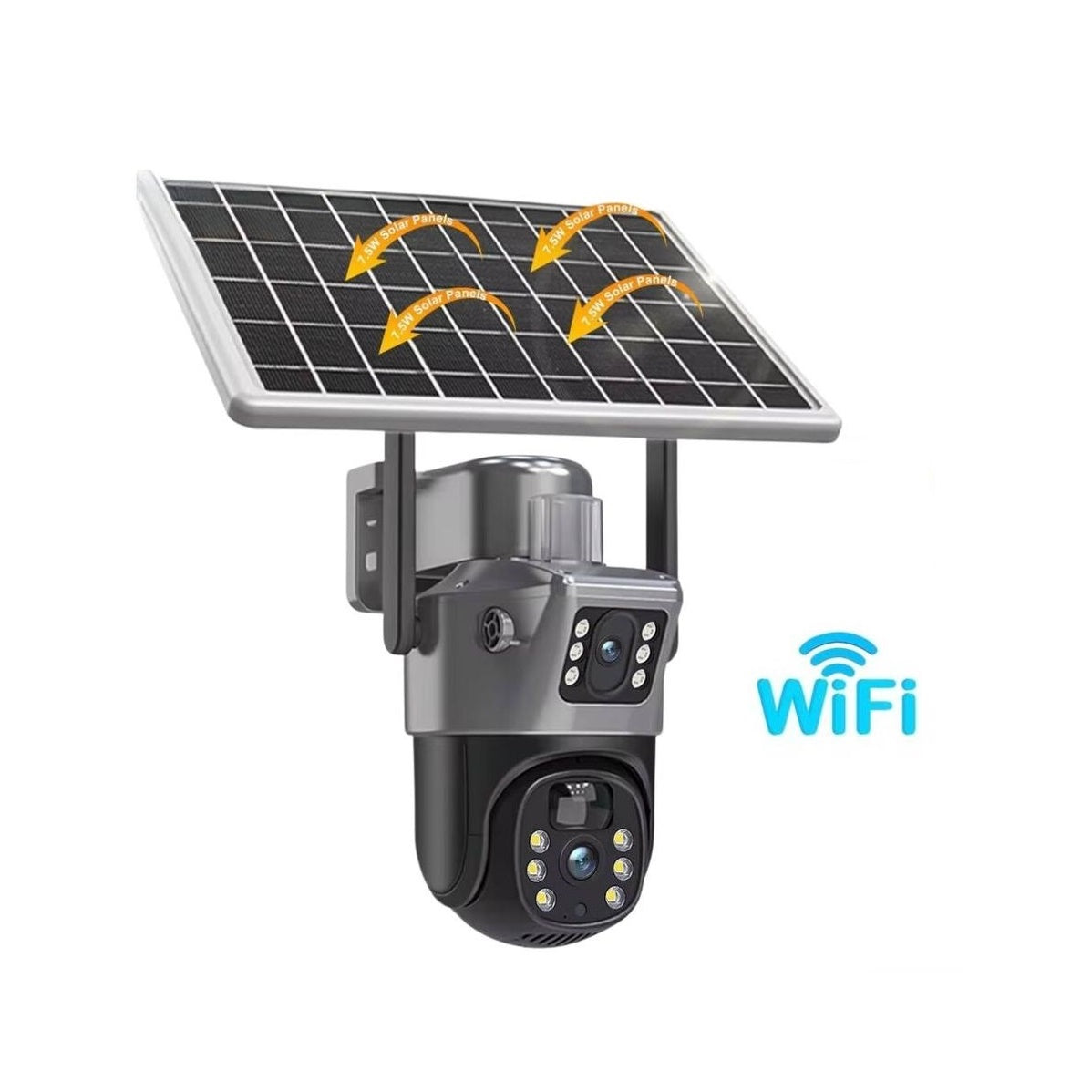 Cámara de seguridad Doble Lente con Panel Solar VCS09 LANTUN