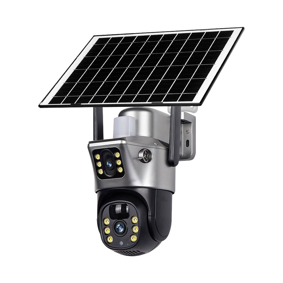 Cámara de seguridad Doble Lente con Panel Solar VCS09 LANTUN