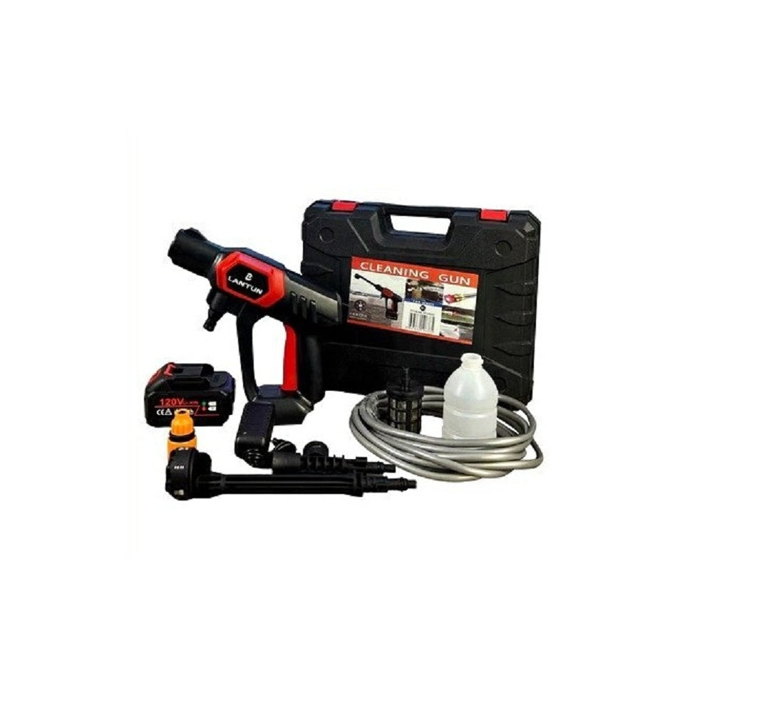 Hidrolavadora Lantun 120v Portátil Limpieza Pistola De Agua 13615 Doble bateria