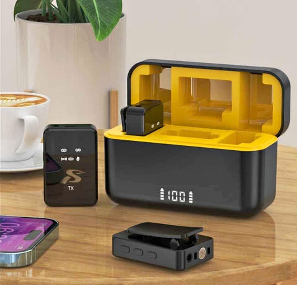 Micrófonos Inalámbricos Solapero Doble Base De Carga Sx12