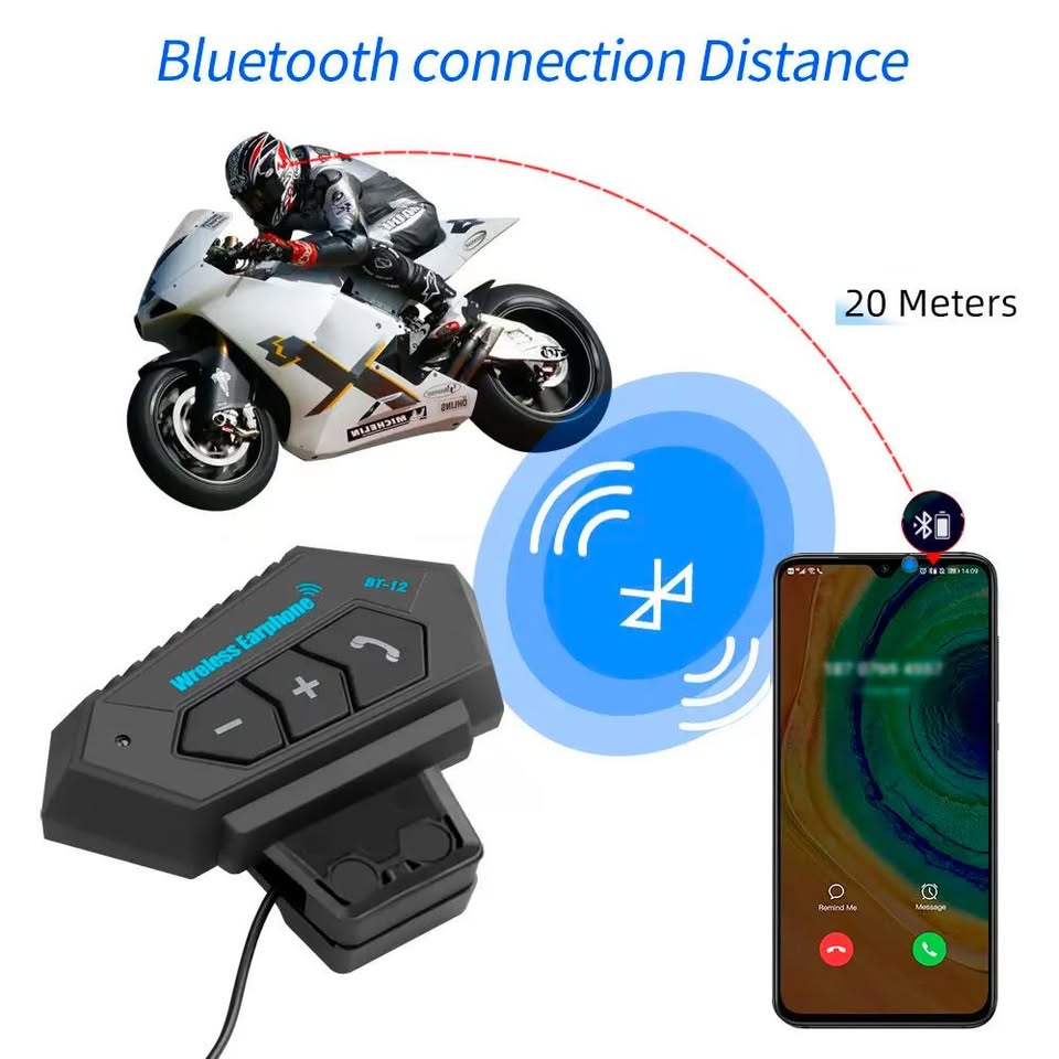 Auriculares Inalámbricos Bluetooth Para Casco Moto bt12