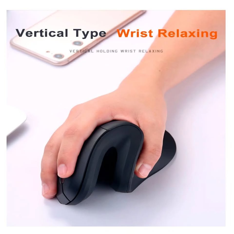 Mouse Inalambrico Ergonómico Vertical Recargable D6