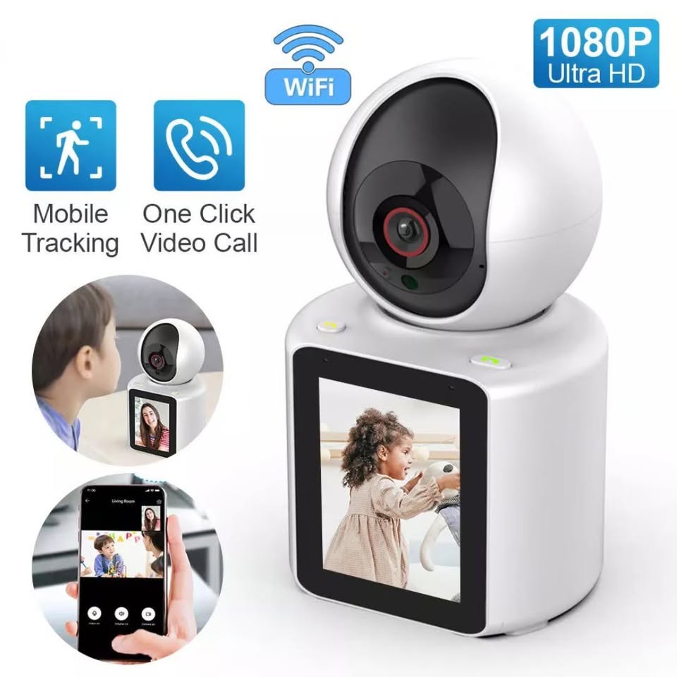 Cámara de seguridad Interior Wi-Fi HD Con Pantalla IPC-C30