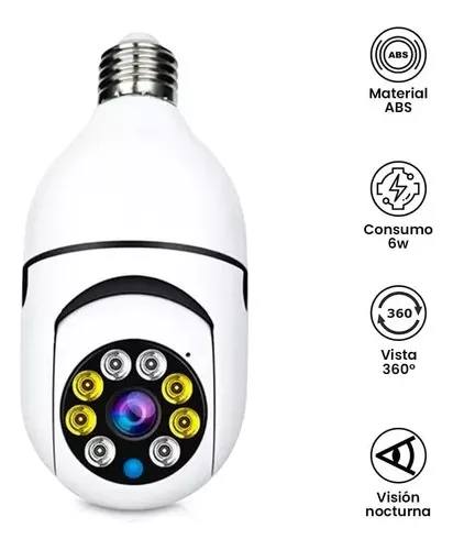 Cámara Foco Smart 360° de Seguridad Wifi con Visión Nocturna y Altavoz