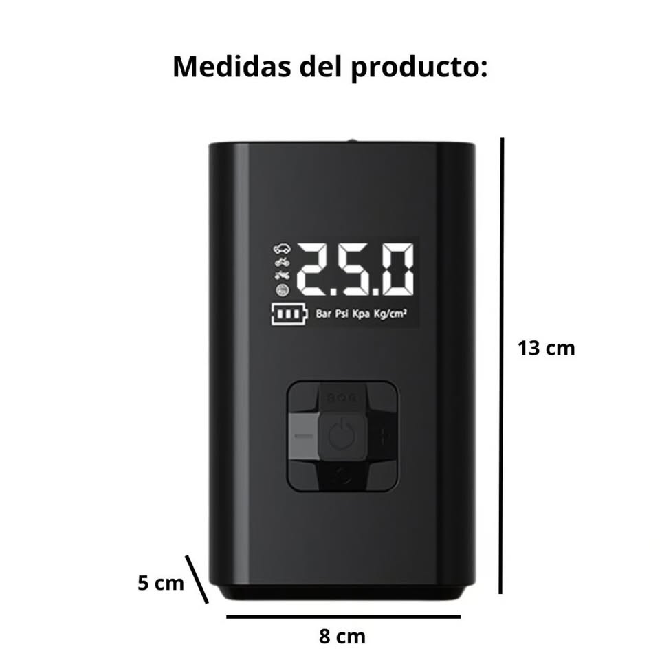 Inflador de Llanta SEISA Compresor de Aire y Luz Led AF-C05