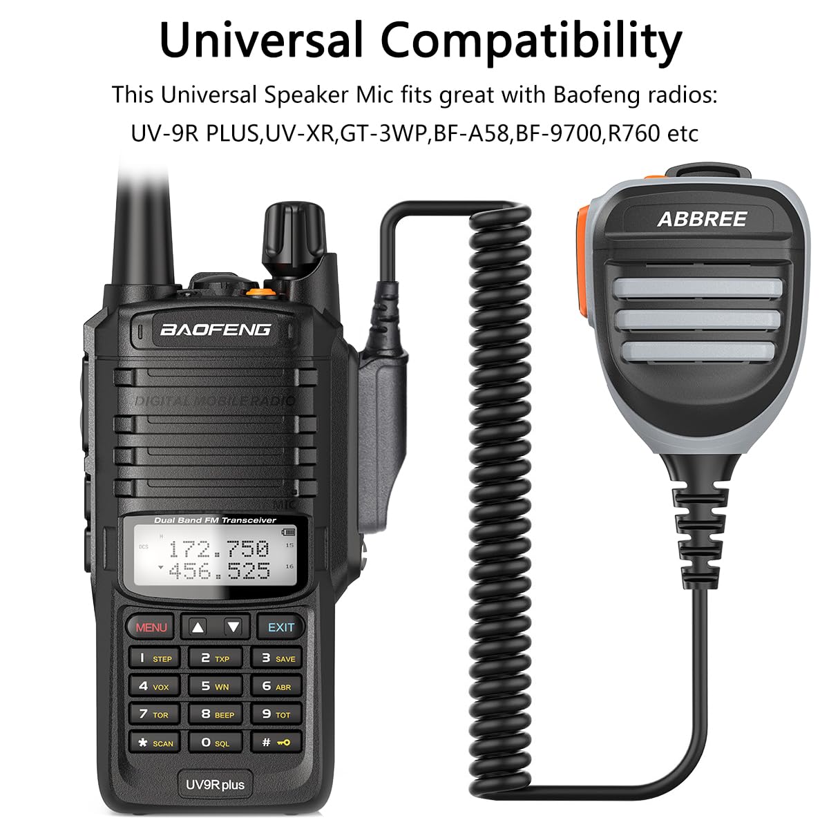 Kit De Radios Walkie Talkie Con Pantalla 2 Bandas 128 Canales - MOD: UV-9R PLUS x2