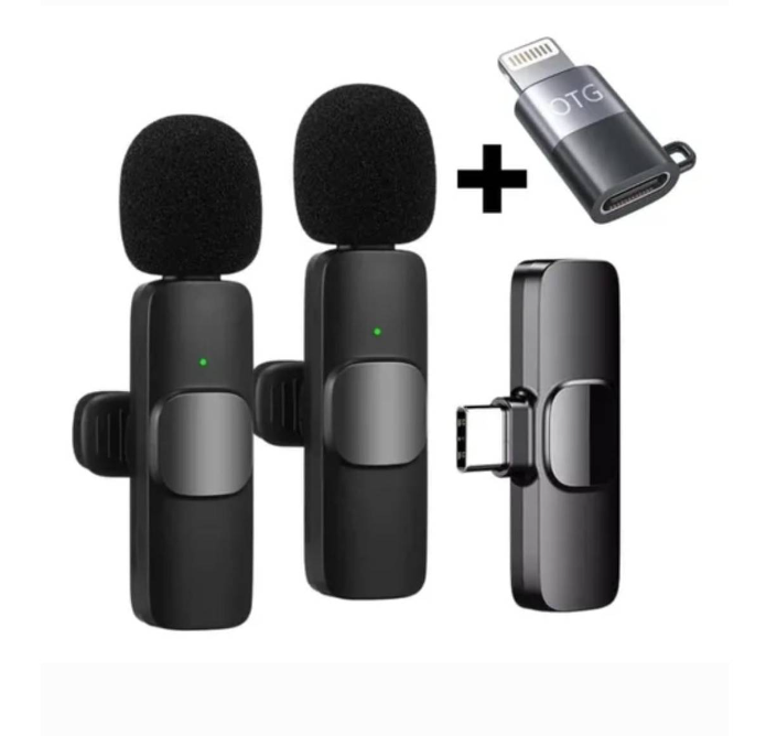 Microfono Inalambrico Solapa 2 Para Celulares iPhone -K9-TC+IP+V8+USB