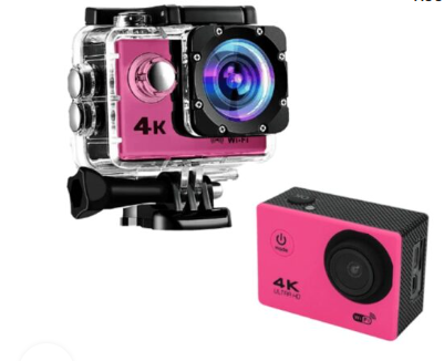 Cámara Deportiva de acción 4k 16 Mp Wifi Acuático Deportes Videos Color ROSADO MOD SQ-Y02