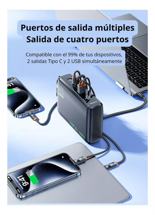 Power Bank 70.000 Mah Carga Rapida 65w Para Laptop Celular MOD T-L7