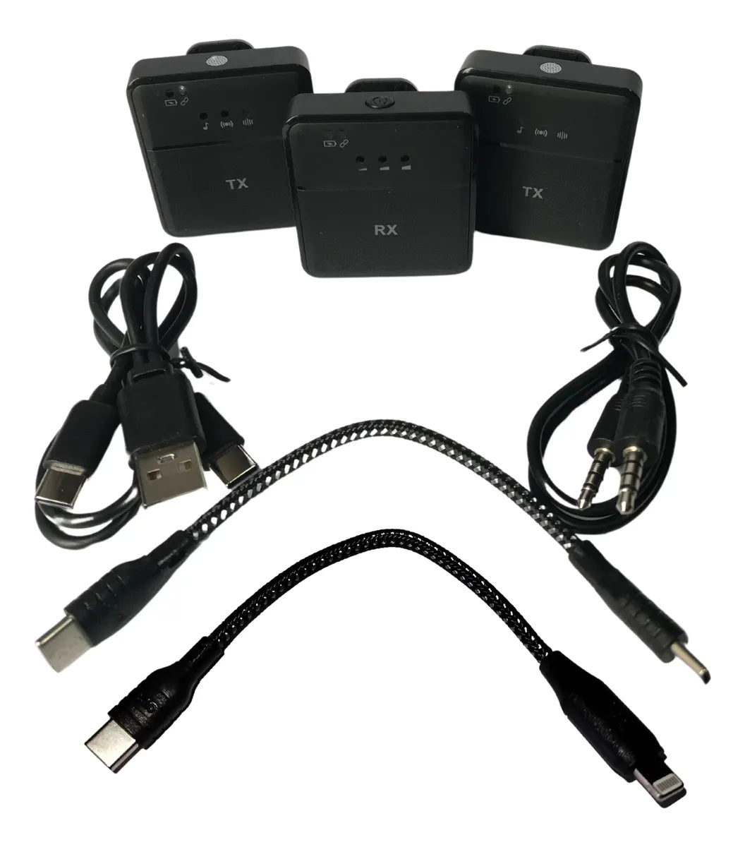 Microfono Inalambrico Solapa SX9 DUAL Para Tipo C, iPhone ,Jack 3.5mm