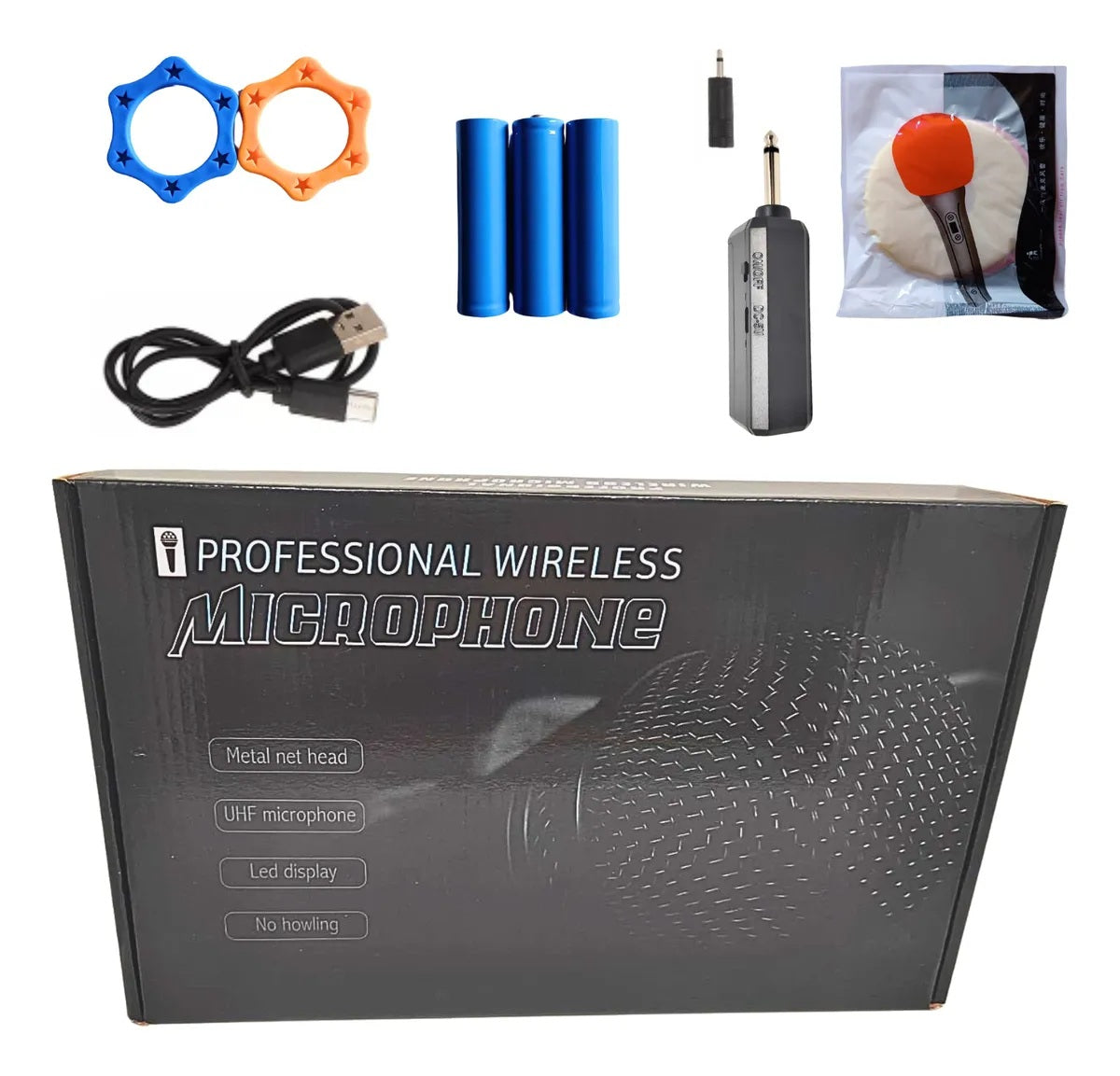 Micrófono Inalámbricos Recargables Dobles Karaoke Wireless UHF GE5-2