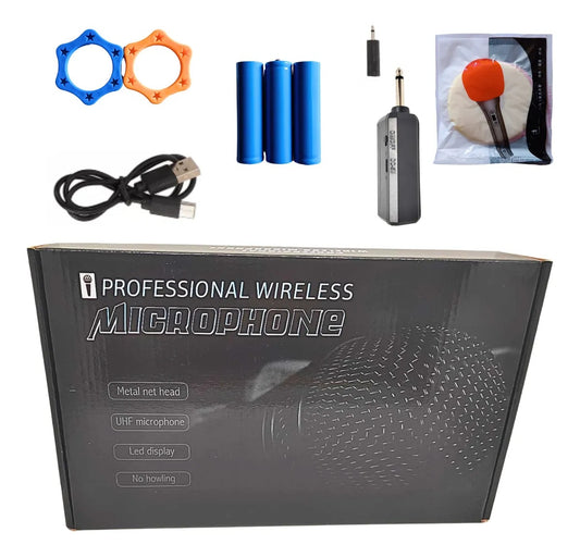 Micrófono Inalámbricos Recargables Dobles Karaoke Wireless UHF GE5-2
