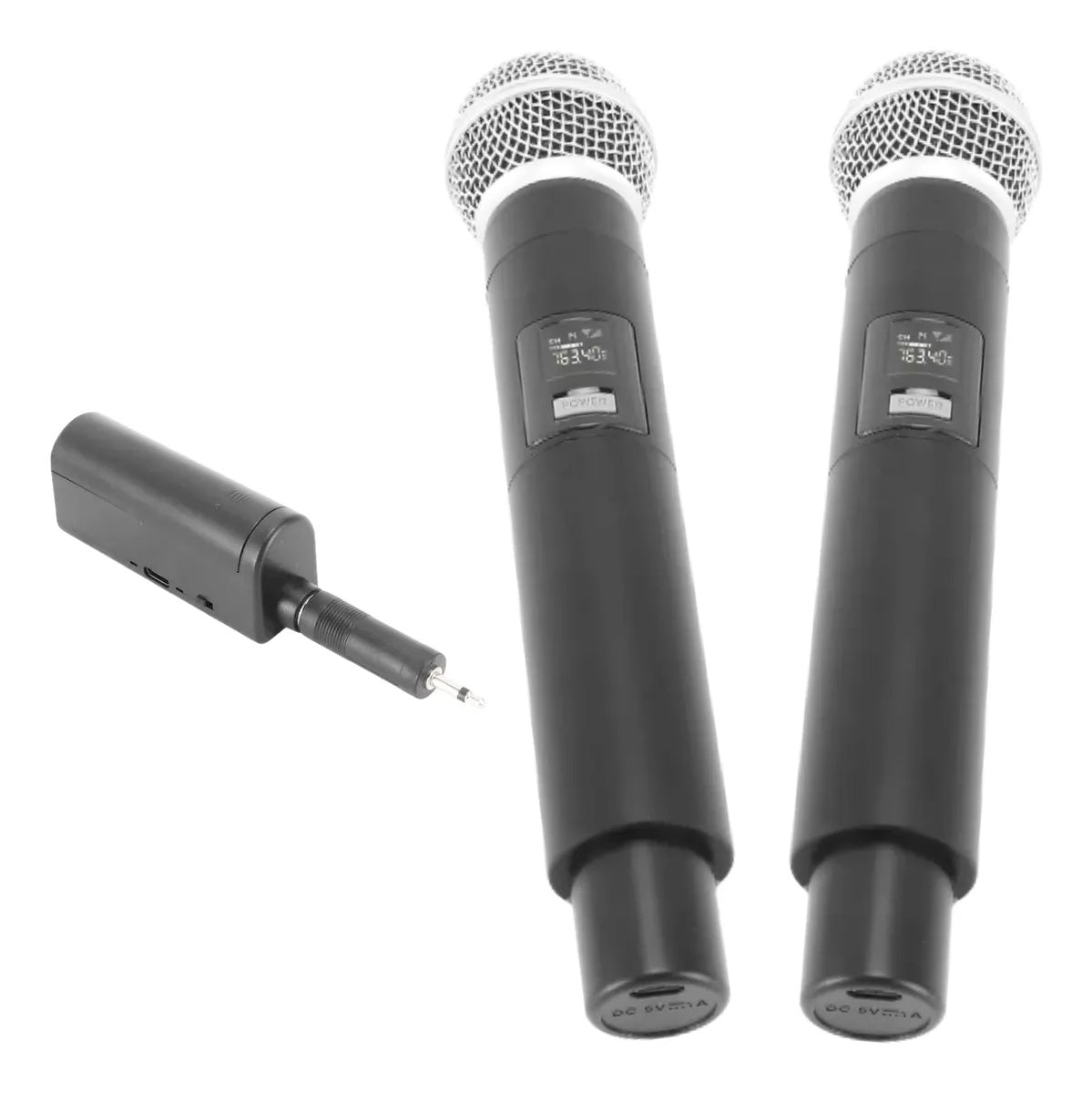 Micrófono Inalámbricos Recargables Dobles Karaoke Wireless UHF GE5-2