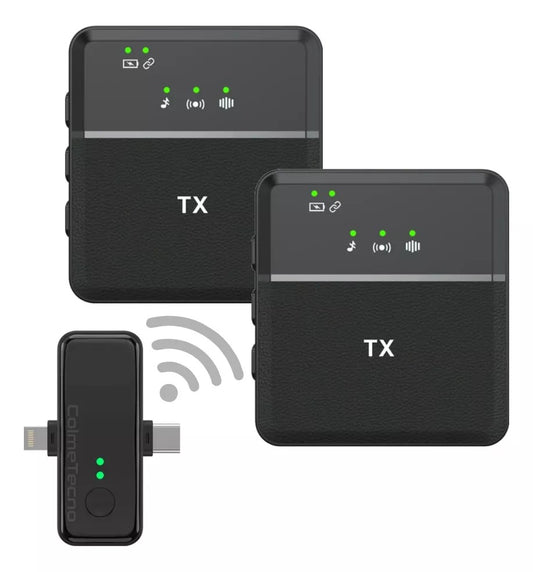 Micrófono Inalámbrico Solapero DUAL  3 en 1 Tipo C, iPhone y 3.5 mm SX31