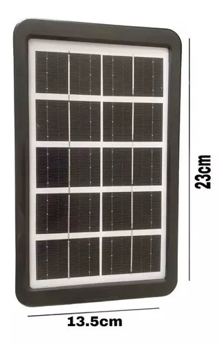 VENTILADOR SOLAR SEISA TYN-008BT 8"/USB/FM/BT/PARLANTE/2 LAMPARA 3W