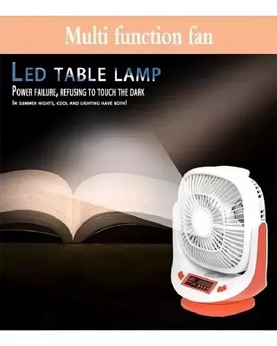 VENTILADOR SOLAR SEISA TYN-008BT 8"/USB/FM/BT/PARLANTE/2 LAMPARA 3W