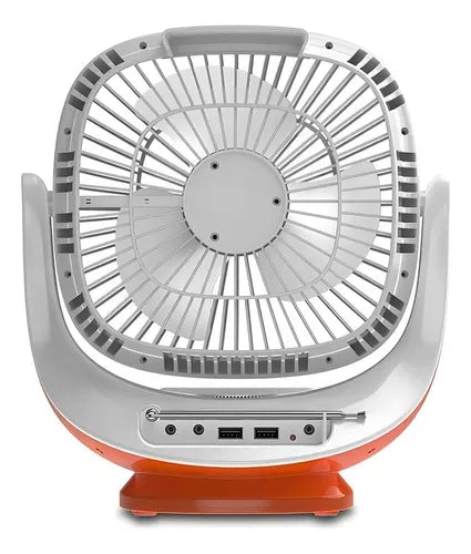 VENTILADOR SOLAR SEISA TYN-008BT 8"/USB/FM/BT/PARLANTE/2 LAMPARA 3W