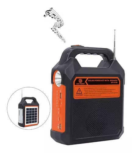 Kit multifuncional YX-168BT Parlante Panel Solar Linterna Portátil