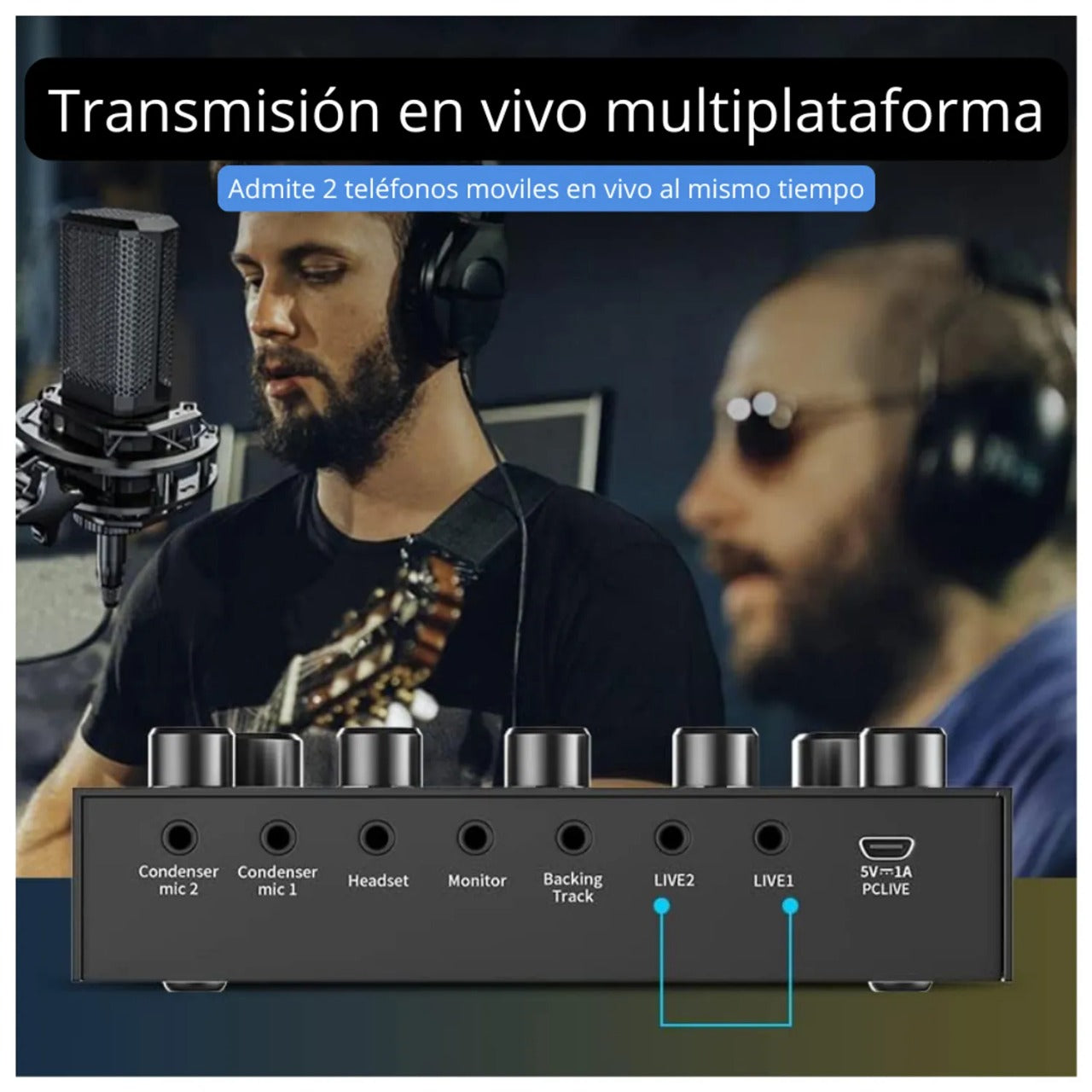 Consola de Sonido Mezcladora Equipo Poscast  XY-V8S
