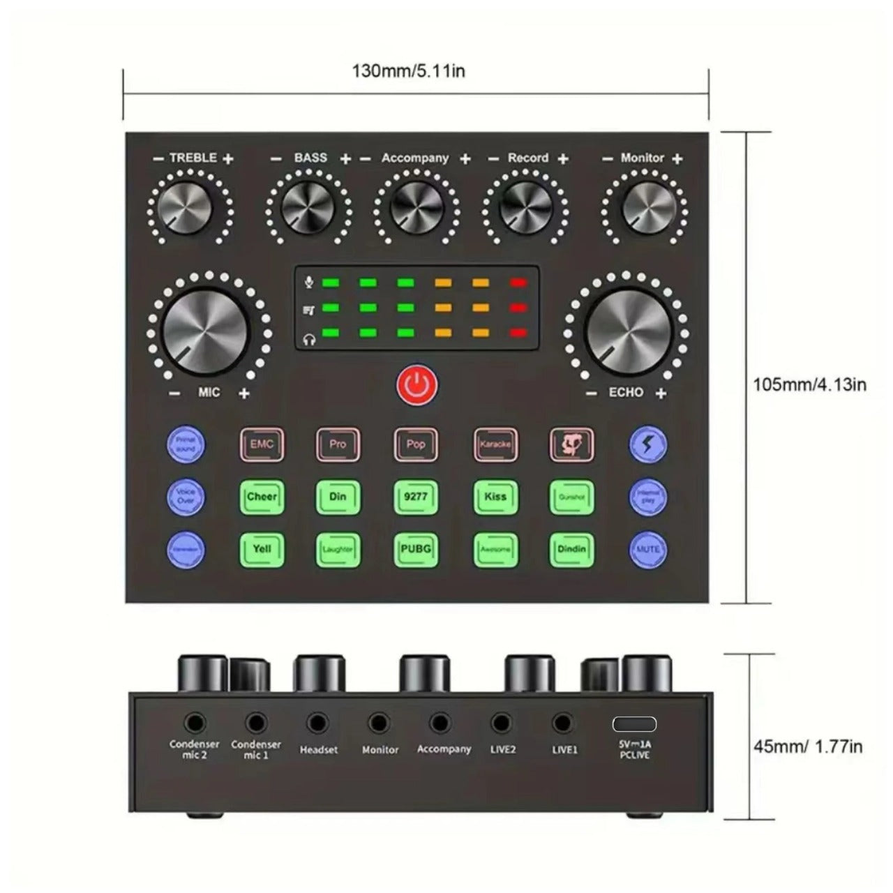 Consola de Sonido Mezcladora Equipo Poscast  XY-V8S