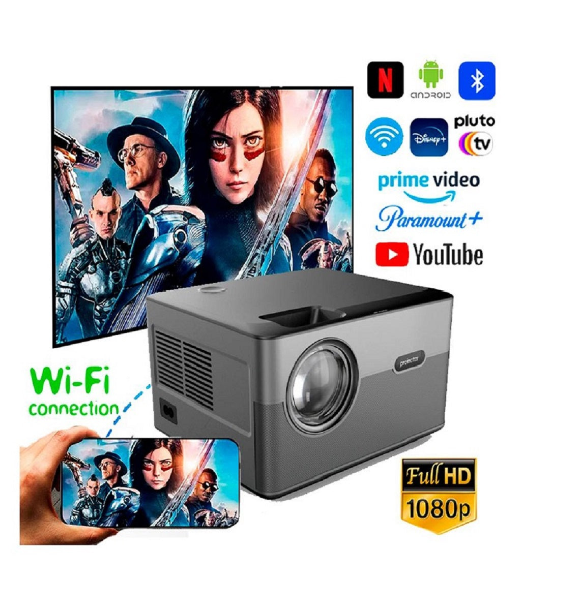 Proyector Portatil Multimedia Smart Android HDMI - JYD-T03