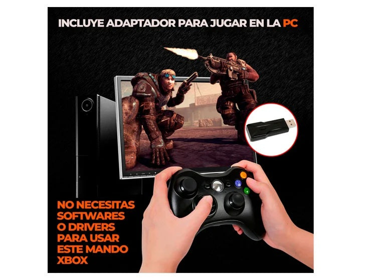 Mando Xbox 360 para XBOX Inalámbrico PC No Necesita Drivers ANDROID