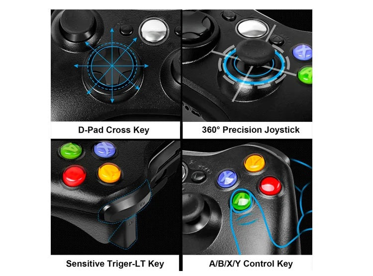Mando Xbox 360 para XBOX Inalámbrico PC No Necesita Drivers ANDROID