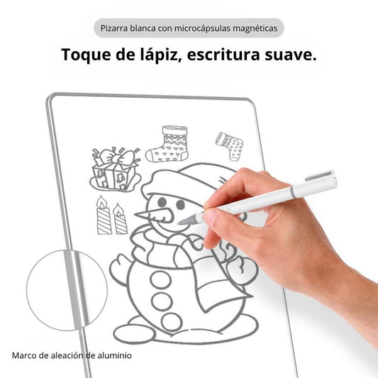 Pizarra Magnética De Escritura Reutilizable Con Borrador Y Bolígrafo Para Notas Y Dibujo - MOD: XS-A4