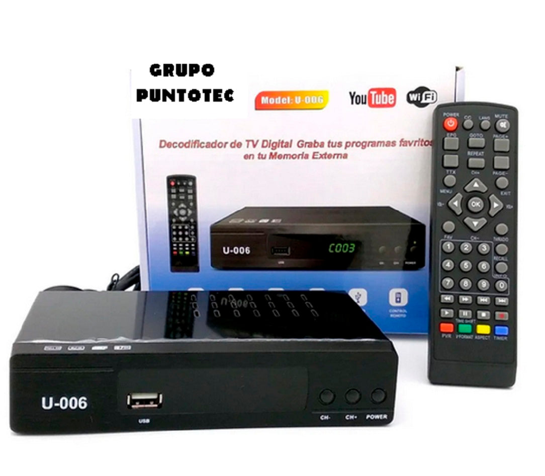 Decodificador PEISO U-006 TDA Televisión Abierto YouTubeWifi