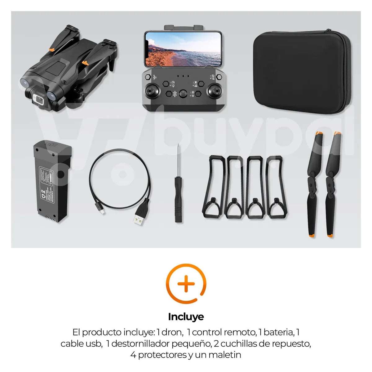 Drone Pro Hd Doble Cámara Óptica Con Estuche - MOD I3