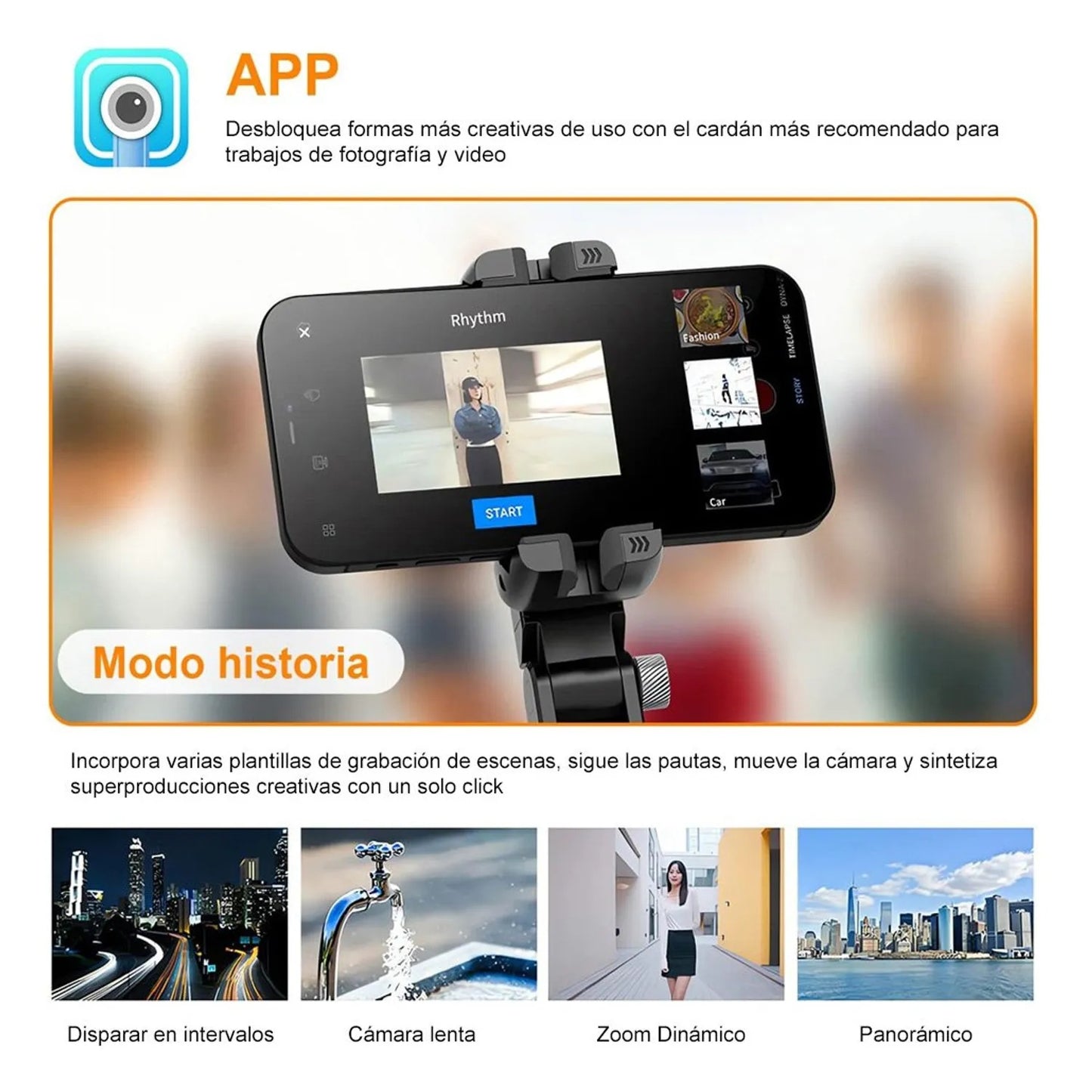 Estabilizador para Selfies de Celular con Luz Q18