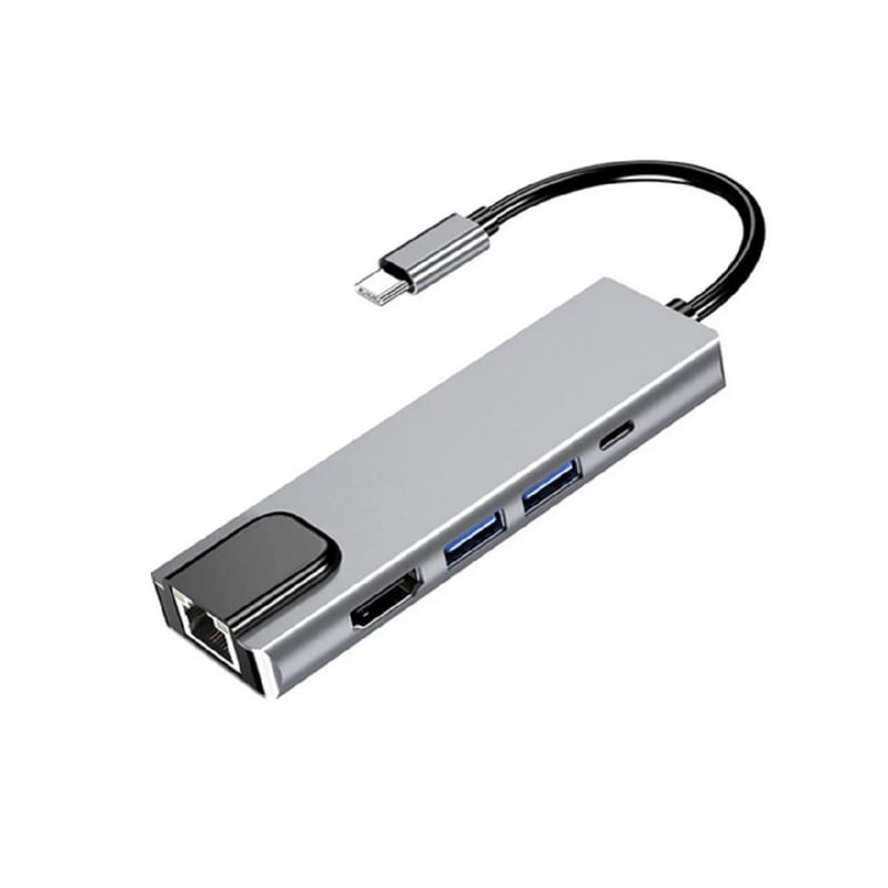 Adaptador HUB USB TIPO C 5 EN 1