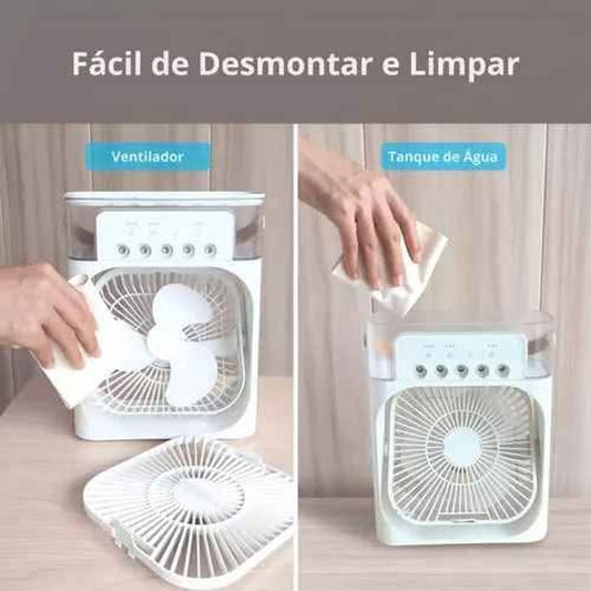 Ventilador humidificador eléctrico portáti blanco MOD l 12256