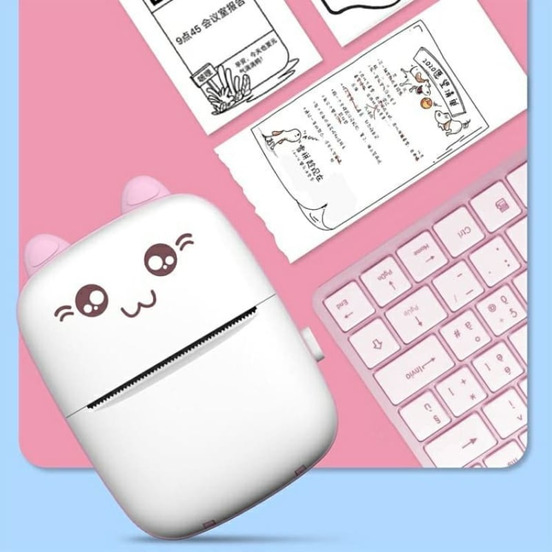 Mini Impresora Portátil Térmica Bluetooth Recargable Rosado