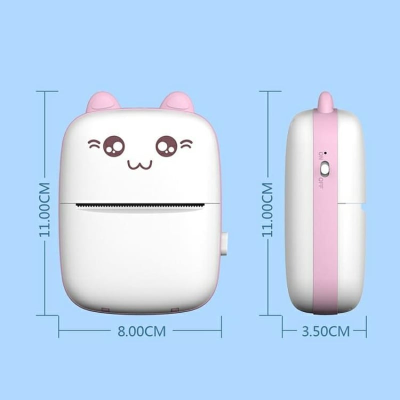 Mini Impresora Portátil Térmica Bluetooth Recargable Rosado