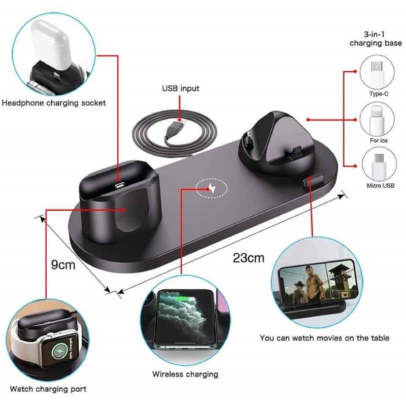 Cargador 6 en 1 multifuncional