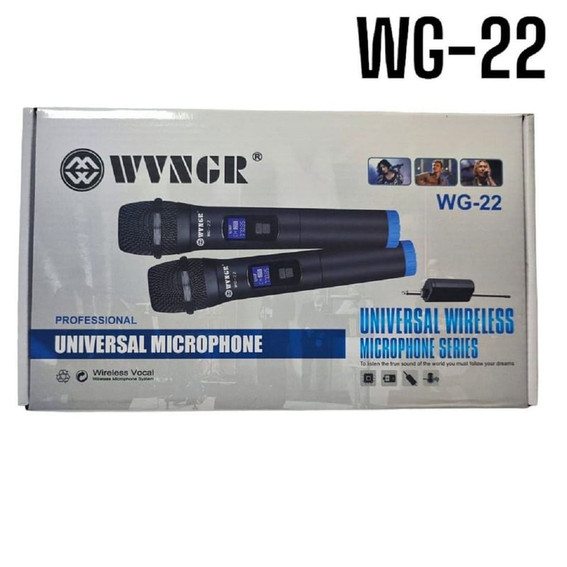 Par de Microfonos Universal Inalámbrico WG-22