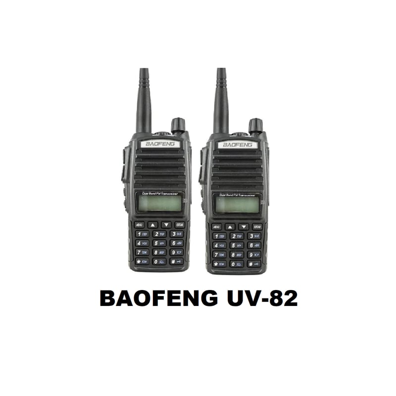 Par De Walkie Talkie Baofeng UV-82 Con Pantalla Digital y teclados