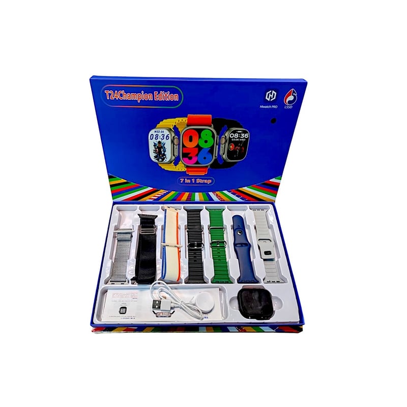 Smart Watch T24 Bluetooth llamadas frecuencias - 7 Correas colores