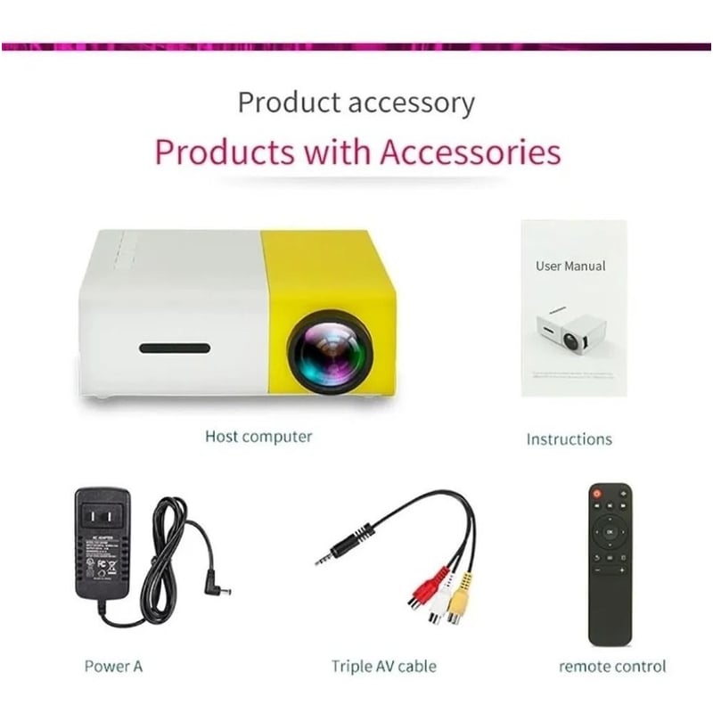 Mini Proyector Led Portátil Para Cine En Casa Yg 300