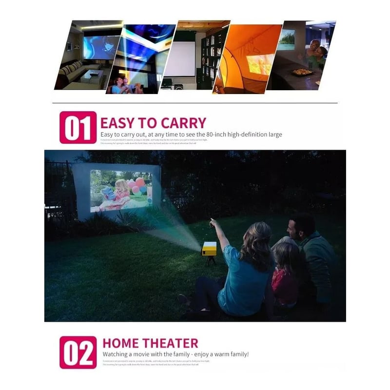 Mini Proyector Led Portátil Para Cine En Casa Yg 300