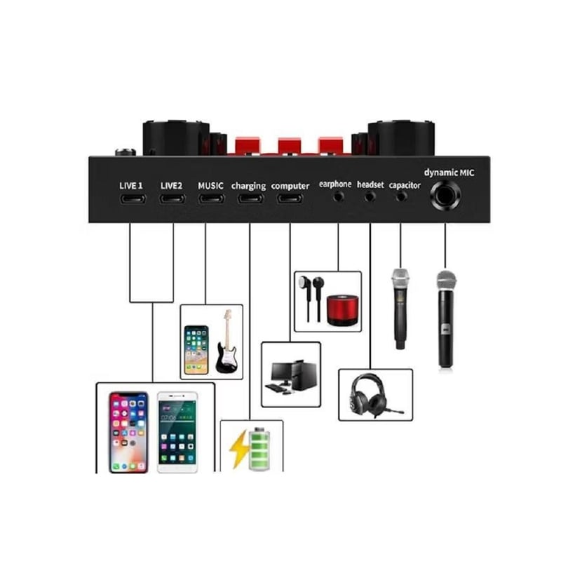 Micrófono Condensador Profesional Consola Tarjeta De Sonido Audio